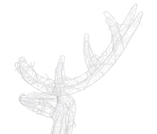 vidaXL akrila ziemeļbriežu Ziemassvētku dekorācija, 300 krāsainas LED