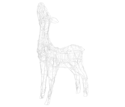 vidaXL akrila ziemeļbriežu Ziemassvētku dekorācija, 300 krāsainas LED