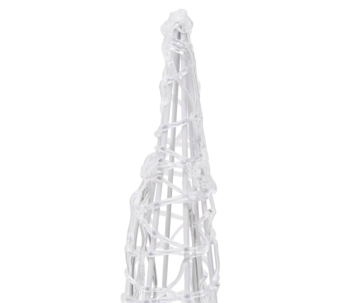 vidaXL LED lampiņu dekorācija, akrils, piramīda, 60 cm, zila