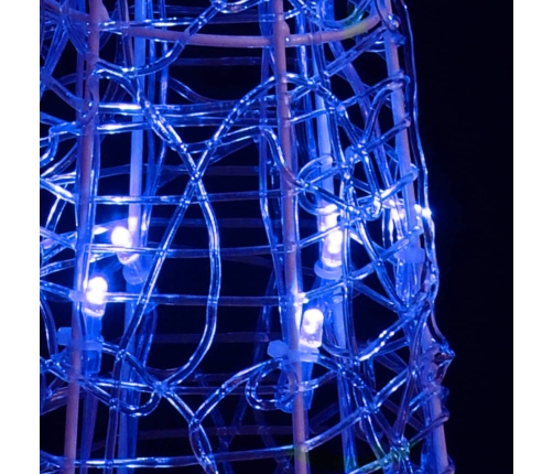 vidaXL LED lampiņu dekorācija, akrils, piramīda, 60 cm, zila