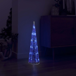 Led Lampiņu Dekorācija, Akrils, Piramīda, 60 Cm, Zila Vidaxl
