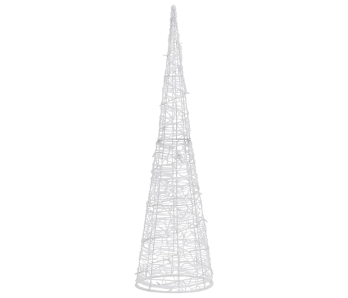 vidaXL LED lampiņu dekorācija, akrils, piramīda, 120 cm, daudzkrāsaina