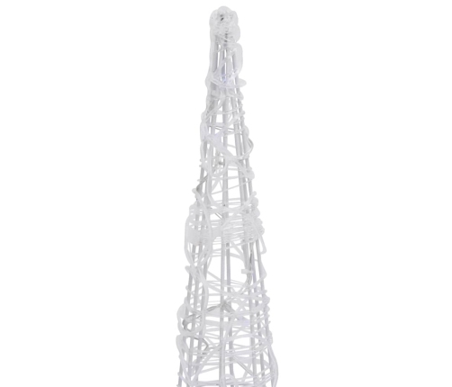 vidaXL LED lampiņu dekorācija, akrils, piramīda, 120 cm, daudzkrāsaina