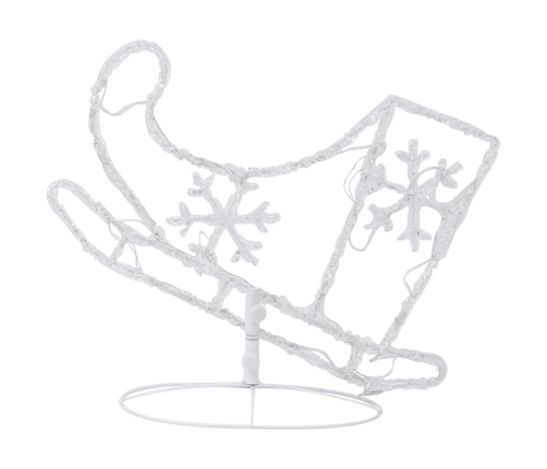 vidaXL Ziemassvētku dekorācija, lidojoši brieži, kamanas, 260x21x87 cm