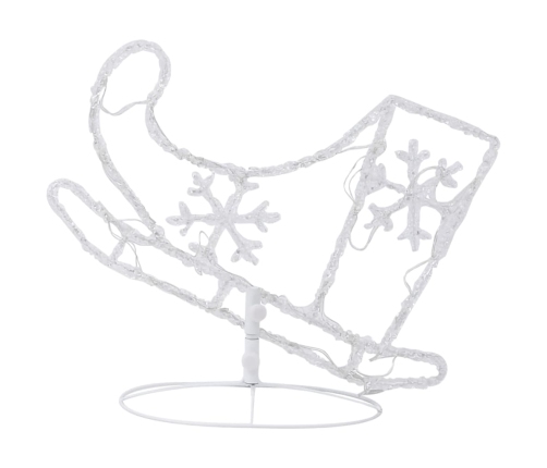 vidaXL Ziemassvētku dekorācija, lidojoši brieži, kamanas, 260x21x87 cm