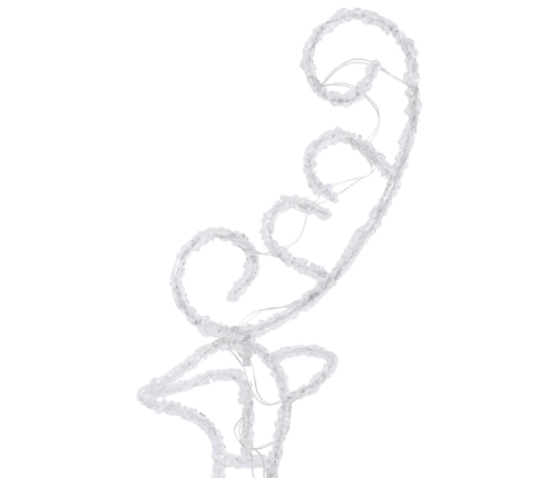 vidaXL Ziemassvētku dekorācija, lidojoši brieži, kamanas, 260x21x87 cm