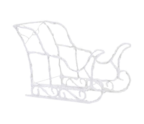 vidaXL Ziemassvētku dekorācija, ziemeļbrieži, kamanas, 160 LED, 130 cm