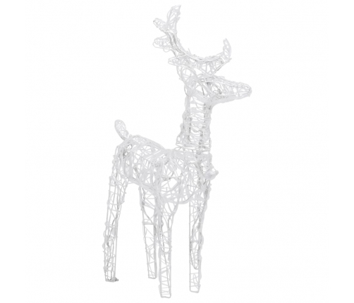 vidaXL Ziemassvētku dekorācija, ziemeļbrieži un kamanas, 280x28x55 cm