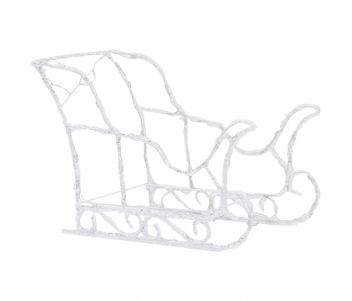 vidaXL Ziemassvētku dekorācija, ziemeļbrieži un kamanas, 280x28x55 cm