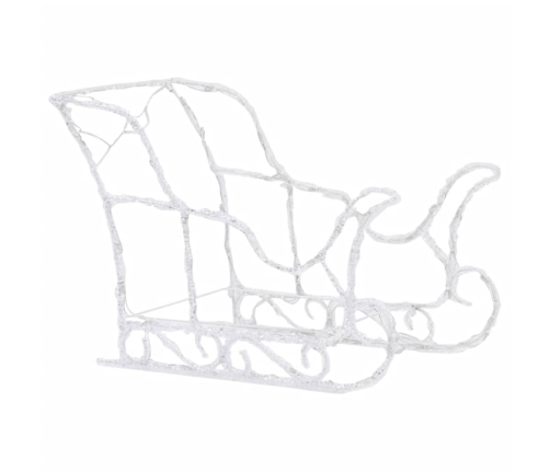 vidaXL Ziemassvētku dekorācija, ziemeļbrieži un kamanas, 280x28x55 cm