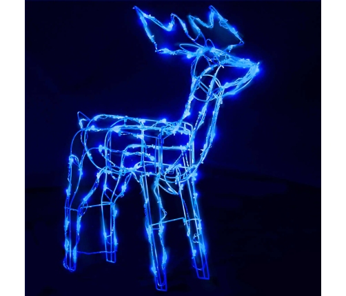 vidaXL 3-daļīgs Ziemassvētku dekors ar lampiņām, brieži, 229 LED