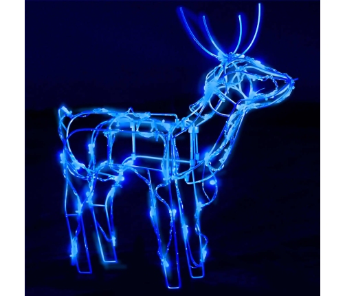 vidaXL 3-daļīgs Ziemassvētku dekors ar lampiņām, brieži, 229 LED