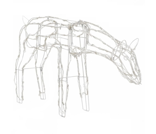 vidaXL 3-daļīgs Ziemassvētku dekors ar lampiņām, brieži, 229 LED