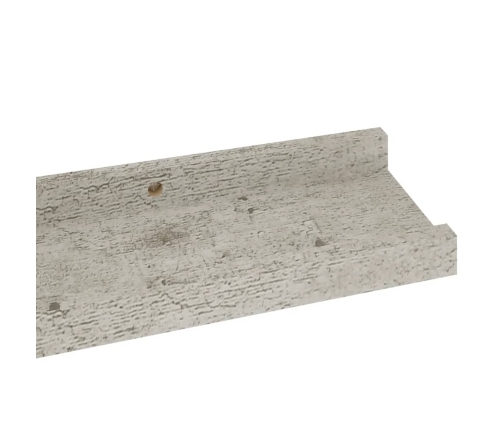 vidaXL sienas plaukti, 4 gab., betona pelēki, 60x9x3 cm