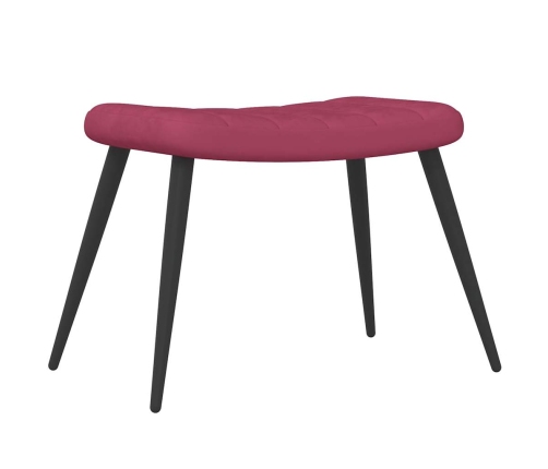 vidaXL atpūtas krēsls ar kāju balstu, vīnsarkans samts