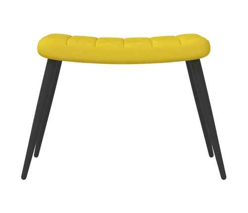 vidaXL atpūtas krēsls ar kāju balstu, sinepju dzeltens samts