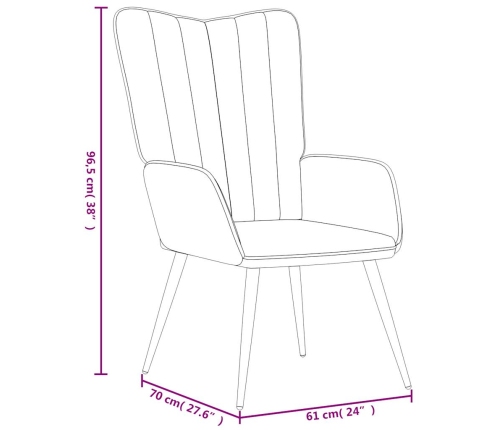 vidaXL atpūtas krēsls ar kāju balstu, sinepju dzeltens samts