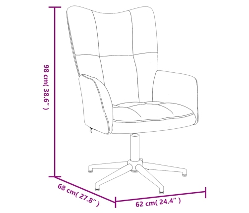 vidaXL atpūtas krēsls ar kāju balstu, melns samts