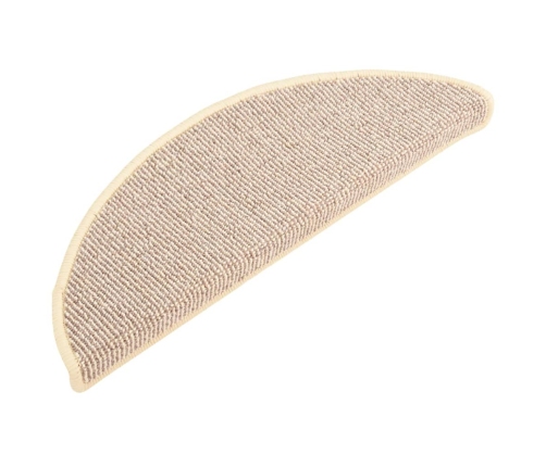 vidaXL kāpņu paklāji, 15 gab., 65x21x4 cm, balti un brūni