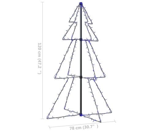 vidaXL Ziemassvētku egle, 160 LED, telpām un āra teritorijai, 78x120cm