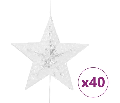 vidaXL LED lampiņu aizkars, 200 LED, zils, 8 funkcijas