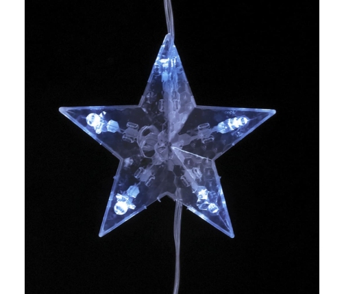 vidaXL LED lampiņu aizkars, 500 LED, zils, 8 funkcijas