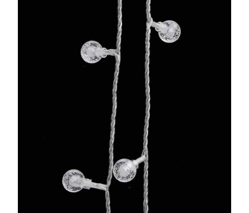 vidaXL LED lampiņu virtene, 20 m, 200 silti baltas LED, 8 funkcijas