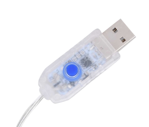 vidaXL LED lampiņu virtene, 20 m, 200 silti baltas LED, 8 funkcijas