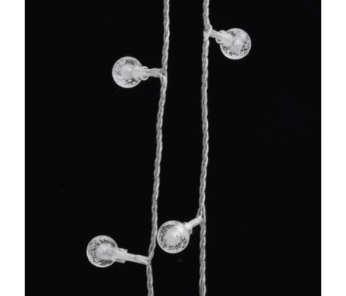 vidaXL LED lampiņu virtene, 40 m, 400 vēsi baltas LED, 8 funkcijas