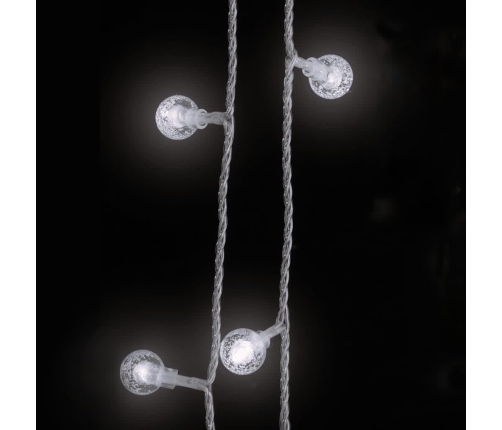 vidaXL LED lampiņu virtene, 40 m, 400 vēsi baltas LED, 8 funkcijas