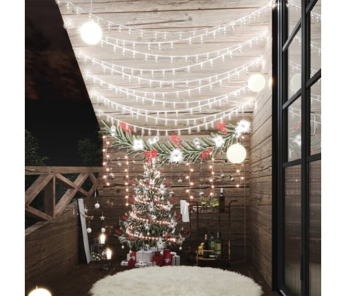 vidaXL LED lampiņu virtene, 40 m, 400 vēsi baltas LED, 8 funkcijas