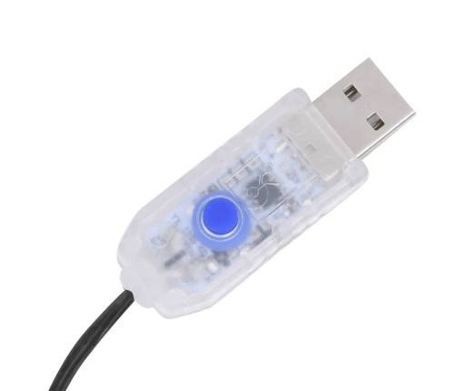 vidaXL Ziemassvētku lampiņas, 180 LED, 180 cm, zilas