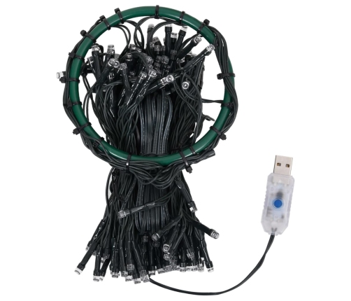 vidaXL Ziemassvētku lampiņas, 210 LED, 210 cm, vēsi baltas