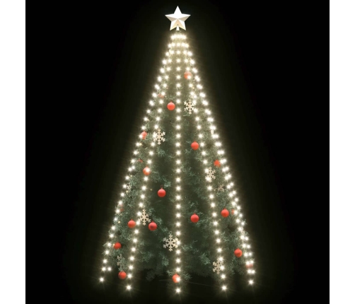 vidaXL Ziemassvētku lampiņas, 250 LED, 250 cm, vēsi baltas