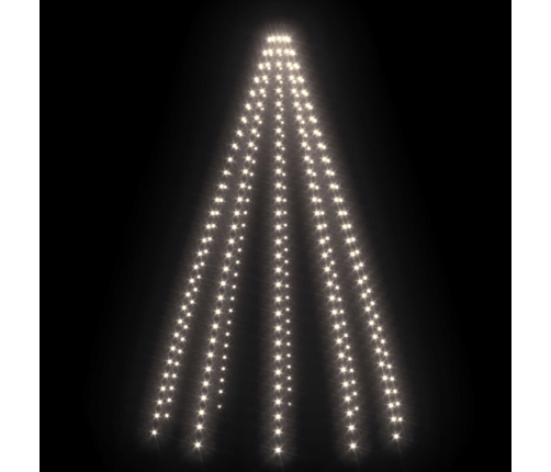 vidaXL Ziemassvētku lampiņas, 250 LED, 250 cm, vēsi baltas