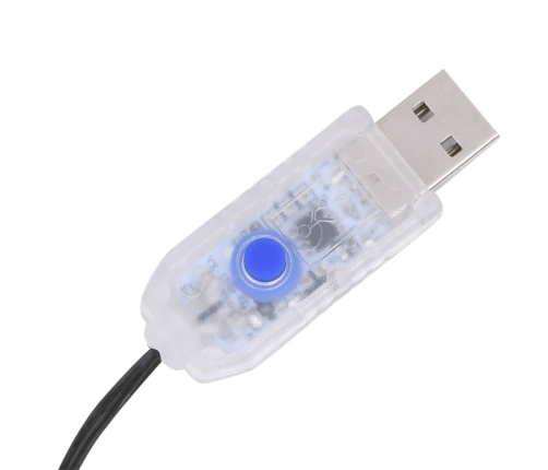 vidaXL Ziemassvētku lampiņas, 250 zilas LED, 250 cm