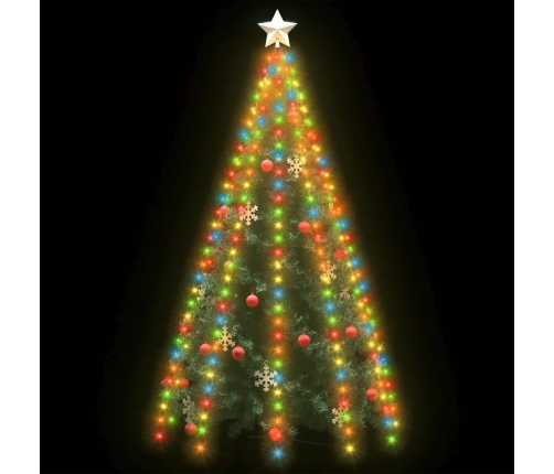 vidaXL Ziemassvētku lampiņas, 250 LED, 250 cm, daudzkrāsainas