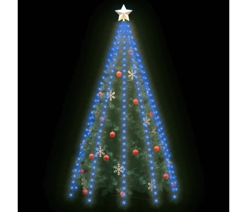 vidaXL Ziemassvētku lampiņas, 300 LED, 300 cm, zilas