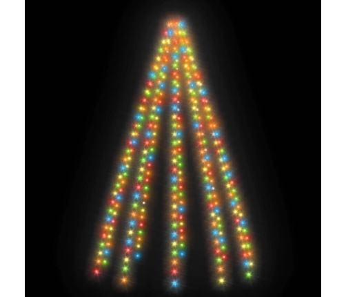 vidaXL Ziemassvētku lampiņas, 300 LED, 300 cm, krāsainas