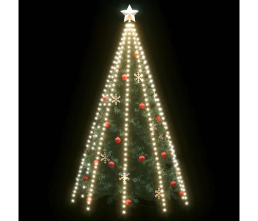 vidaXL Ziemassvētku lampiņas, 400 LED, 400 cm, vēsi baltas