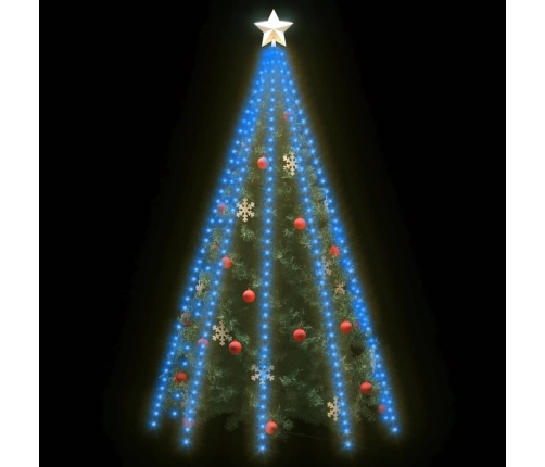 vidaXL Ziemassvētku lampiņas, 400 LED, 400 cm, zilas