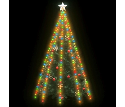 vidaXL Ziemassvētku lampiņas, 400 LED, 400 cm, krāsainas