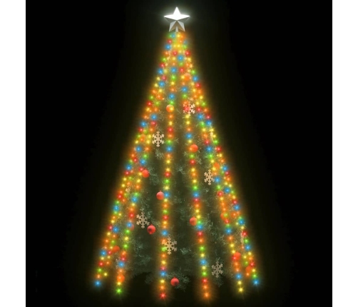 vidaXL Ziemassvētku lampiņas, 500 LED, 500 cm, krāsainas