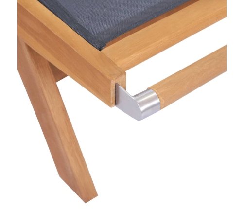 vidaXL sauļošanās zviļņi ar riteņiem, 2 gab., tīkkoks, tekstilēns