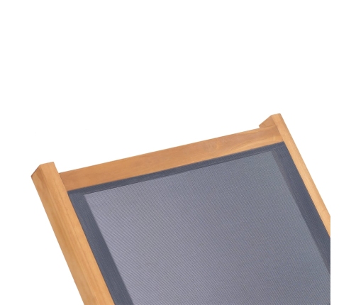 vidaXL sauļošanās zviļņi ar riteņiem, 2 gab., tīkkoks, tekstilēns