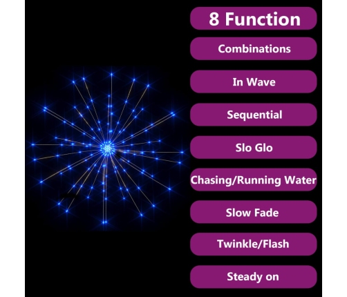Ziemassvētku Led Lampiņas, 2 Gab., Zilas, 20 Cm, 280 Led Vidaxl