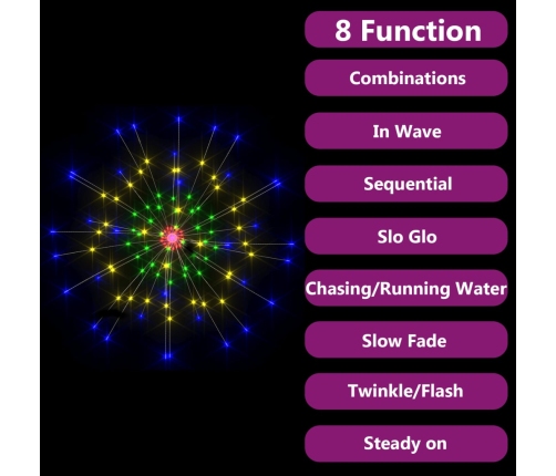 Ziemassvētku Led Lampiņas, 4 Gb., Daudzkrāsainas, 20Cm, 560 Led Vidaxl
