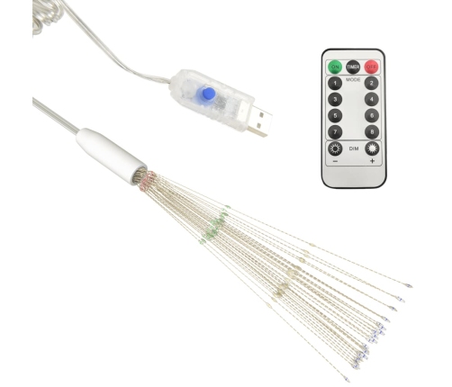 Ziemassvētku Led Lampiņas, 4 Gb., Daudzkrāsainas, 20Cm, 560 Led Vidaxl