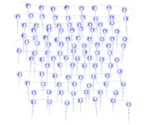 vidaXL Ziemassvētku lampiņas lāsteku formā, 40 gab., zilas, akrils