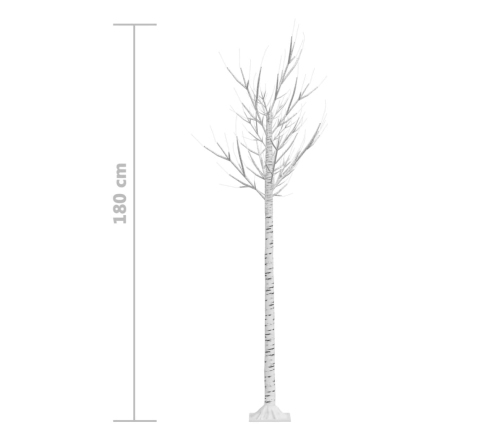 vidaXL Ziemassvētku koks, 180 LED, daudzkrāsaina gaisma, 1,8 m